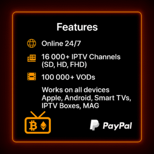 IPTV Subscription – 1 Month Access | 16,000+ Channels & 100,000+ VODs