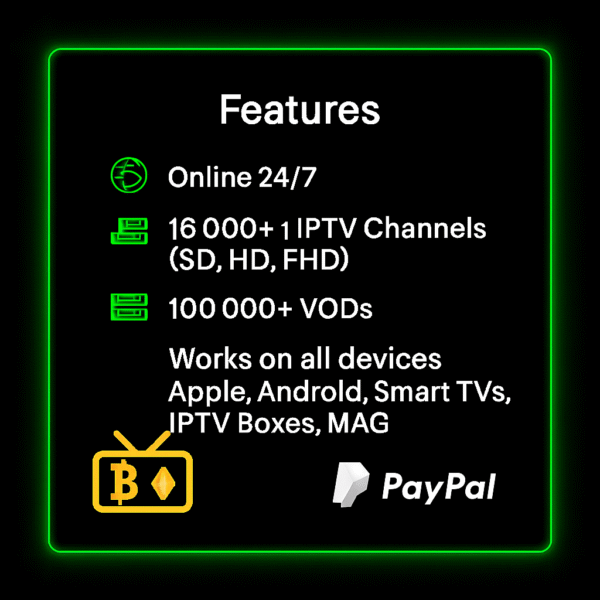 IPTV Subscription – 3 Month Access | 16K+ Channels & 100K+ VODs